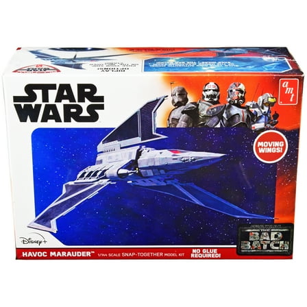 Skill 2 Model Kit Havoc Marauder Space Ship "Star Wars: The Bad Batch" (2021-Current) TV Series 1/144 Scale Model by AMT
