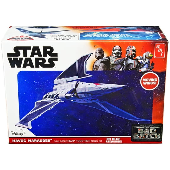 Skill 2 Model Kit Havoc Marauder Space Ship "Star Wars: The Bad Batch" (2021-Current) TV Series 1/144 Scale Model by AMT