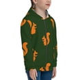 thumbnail image 5 of Picia Bold Squirrel Silhouettes for Boys Fashion Full-zip Hoodies & Sweatshirts with Kangaroo Pocket,Zip-up Hooded Sweatshirt for Kid, Moisture Wicking & Breathable-Small, 5 of 6