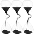 thumbnail image 2 of Reloj SandGlideWhite 1Pza 30min Negro/Blanco Madera/Vidrio/Arena., 2 of 2