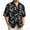 Black#1, variant on Hvogkswy Hawaiian Shirt for Men Trendy Print Short Sleeve Lapel Shirts Loose Casual Beach Vaction Button Up Shirt, Gifts for Men