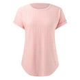 thumbnail image 6 of Womens Summer Tops Ladies V Neck Long Sleeve Tops Long Sleeve Pullover Women Short Shirt Stretch V Neck T Shirt Women Loose Dress Athletic Tees for Boys Tee Shirts on Clearance Pink XL, 6 of 7
