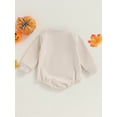 thumbnail image 4 of Wassery Baby Girl Halloween Romper Long Sleeve Round Neck Pumpkin Print Bodysuit Jumpsuits 3M 6M 12M 18M Infant Newborn Outfit, 4 of 9