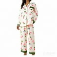 thumbnail image 5 of Loose Fit Plus Size Womens Loungewear Set Casual Home Wear Imitation Cotton Long Sleeve Pajamas, 5 of 5