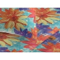thumbnail image 3 of Ambesonne Flowers Quilted Bedspread Set 3 Pcs, Grunge Rustic Effect Blooms, Queen, Dark Coral Violet and Blue, 3 of 4