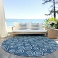 thumbnail image 6 of Addison Rugs Chantille Indoor/Outdoor Transitional Circles Blue Washable Round Rug, 8' x 8', 6 of 6