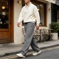 thumbnail image 6 of TOMVIGX Mens Baggy Sweatpants Oversized Wide Leg Sweatpant Loose Fit Drawstring Elastic Waist Trousers Hiking Athletic Joggers with Pockets Dark Gray L, 6 of 6