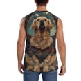 thumbnail image 4 of KLL Tree Meditating Golden Retriever Print Workout Tank Tops Gym Sleeveless Fitness Muscle Tee-Small, 4 of 7