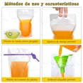 thumbnail image 3 of 100 Bolsas Y Pajitas De Bebida Reutilizables Translúcidas, 3 of 8