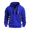 thumbnail image 1 of MHFRRA Nueva Sudadera con Capucha y Bolsillo con Cremallera para Otoño E Invierno para Hombre Azul, 1 of 3