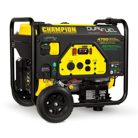 Champion 76533 3800-Watt Dual Fuel RV Ready Portable Generator with Electric Start