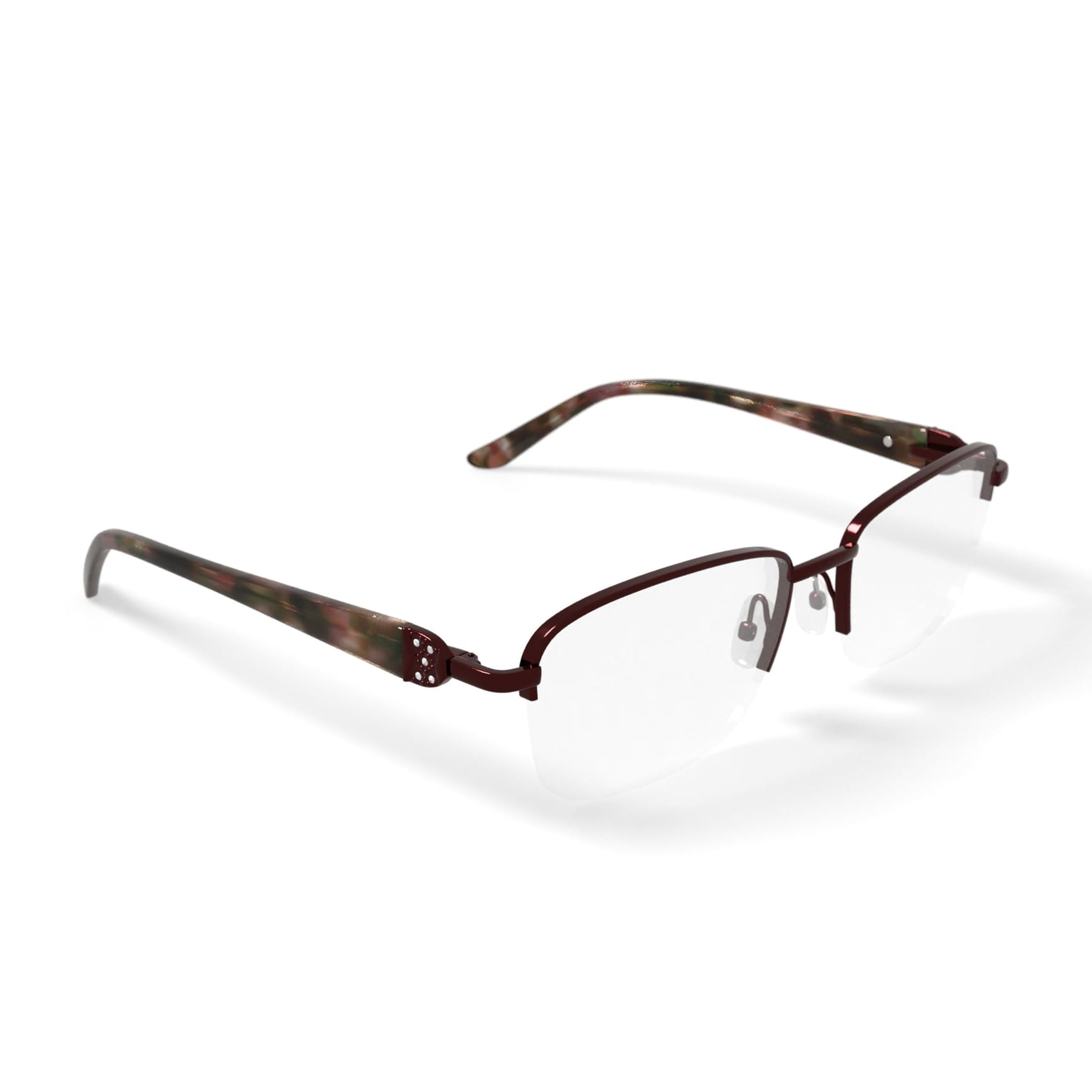 Visage Women's E215 Prescription Eyeglasses with Case, Burgandy