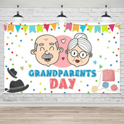 Happy Grandparents Day Banner Best Grandpa Grandma Backdrop Family Holiday School Event Retirement Love Grandparents Party Decor