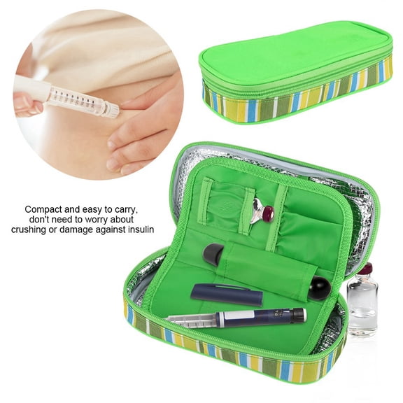 Mgaxyff Diabetic Insulin Cooler Bag, Portable Organizer Medical Insulation Cooling Travel Case with Removable Liner for Outdoor or Travel
