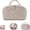 Khaki, variant on SPEKSEE Travel Makeup Bag for Women, 2Pcs Puffer Waterproof Cosmetic Organizer, Wide-Open Lay-Flat Cosmetic Bags, Large Capacity Water-Resistant Toiletry Organizer with Compartments