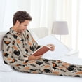thumbnail image 6 of Salouo Funny Chicken Print Button-Front Long Sleeve Pajama Set for Men, Soft 2Pjs Men's Long Sleeve Sleepwear-XX-Large, 6 of 7