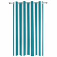 thumbnail image 2 of Outdoor Curtains for Patio Waterproof, Teal Striped Windproof Pravicy Outside Porch Blackout Curtain, Simple Art Vertical Stripe Farmhouse Sun Blocking Grommets Curtains for Cabana Gazebo 54"x108", 2 of 9