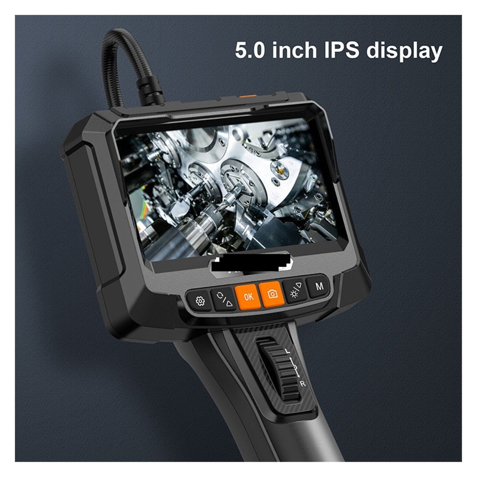 6mm 1080P Articulating Borescope With 5 Inch Screen For Car Pipe Inspection Camera 360° Rotation Endoscope ,Stunning Clarity