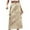 Khaki, variant on Xunlbb Skorts Skirts for Women, Summer New Women's Pocket Button Bandage Elastic Waist Solid Fashion Casual Skirt (Khaki S)