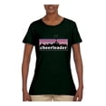 thumbnail image 2 of Wild Bobby Cheerleader Silhouette Girl Sports Women Graphic Tee, Forest Green, X-Large, 2 of 5