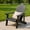Black, variant on GVN Folding Adirondack Chair, Weather Resistant HIPS Outdoor Adirondack Chair with Cup Holder-Red, Modern Folding Adirondack Chair for Deck, Backyard, Garden