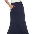 thumbnail image 5 of White Mark Women’s Soft Tiered Maxi Skirt, 5 of 6
