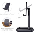 thumbnail image 4 of Licheers Handy Stander, verstellbare Tisch Handy Halterung, Winkel Höhe einstellbar Aluminium Tablet Halter kompatibel mit Smartphone und weitere 4-11 Zoll Geräte (Weiß) Zhivalor LKX-1924-1, 4 of 8