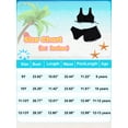 thumbnail image 2 of GYRATEDREAM Girl's 3 Piece Swimsuits Cute Print Drawstring Bikini Bathing Suit with Cover Up Shorts 9-13 Years, 2 of 13