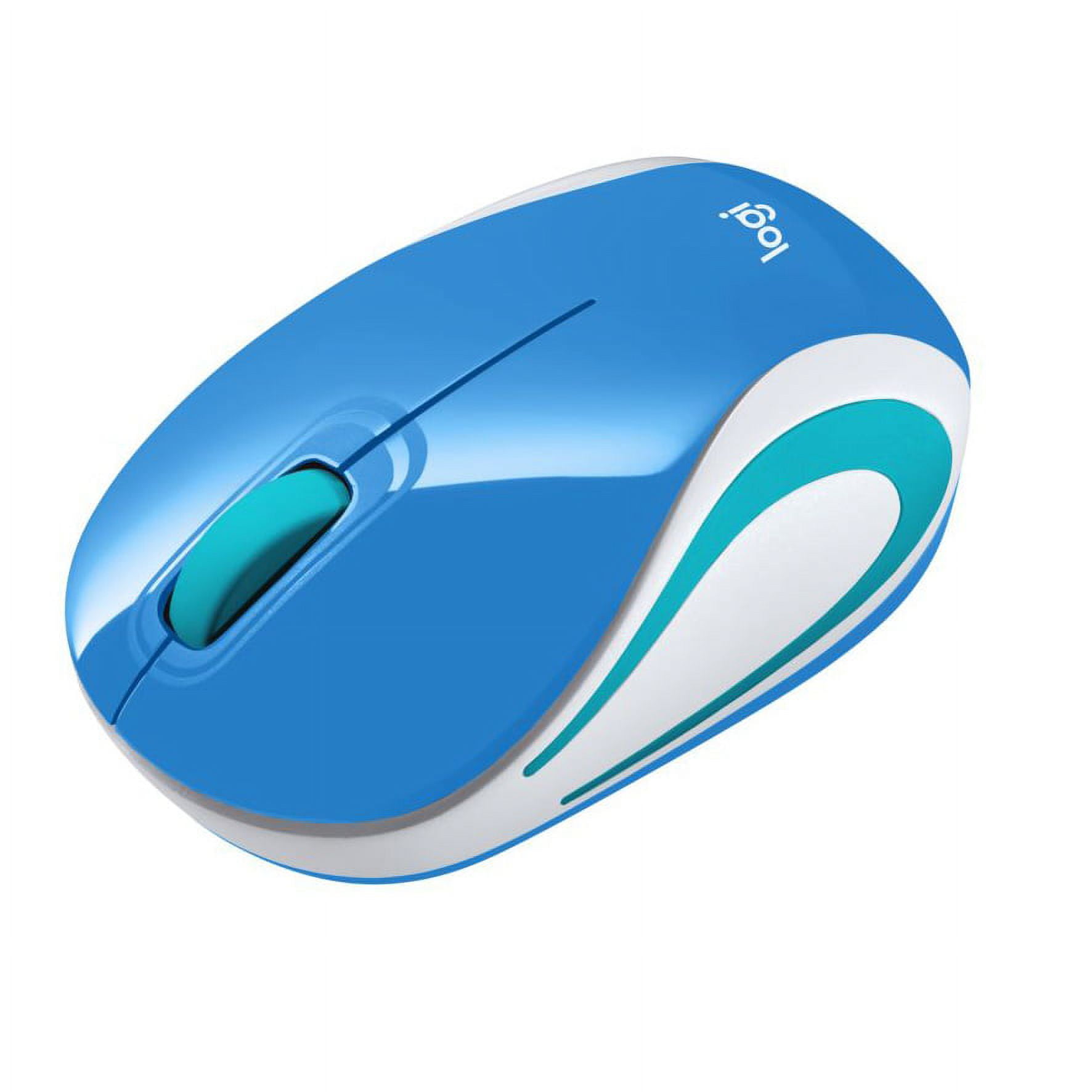 Logitech M187 Ultra Portable Wireless Mouse, USB Nano Receiver, Blue