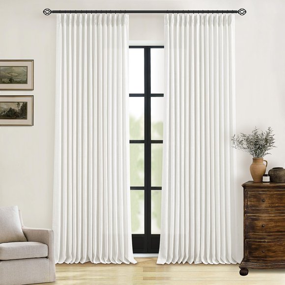 Cortinas de lino plisado TWODRAPES Pinch, 240 x 245 cm, 2 paneles