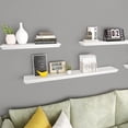 thumbnail image 3 of 8" Deep Floating Shelves Wall Mounted Shelf (White, 16inch), 3 of 9