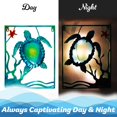 thumbnail image 3 of G128 Sea Turtle Metal Wall Art Set | Ocean Beach Themed Framed Home Wall Decor with LED Lights | Battery NOT Included, 3 of 9