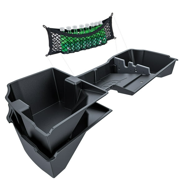 Underseat Storage Compatible with Chevy Silverado/GMC Sierra Double/Extended Cab 1500(2014-2018, 2019 Ld/Lt)&2500 3500 HD(2015-2019), Upgraded Rear Under Seat Organizer Cargo Box