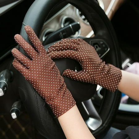 Ladies Summer Sunscreen Gloves Ultra-thin Breathable Spot Anti-UV Short  Driving Gloves High Elasticity Etiquette Gloves Fashion 