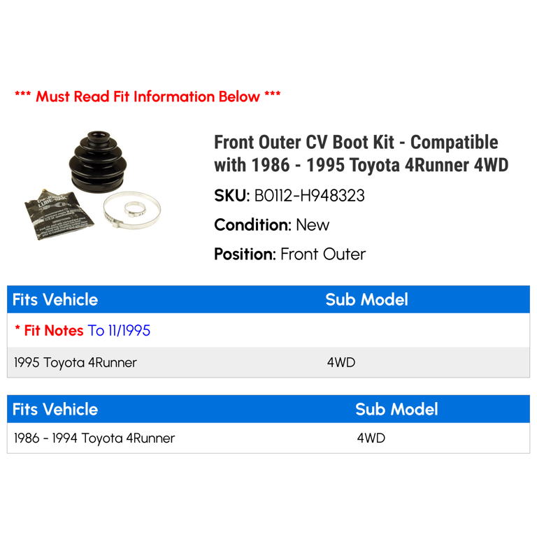 Black Rubber Cv Boots Inner & Outer CV Axle Boot Repair Kit For Toyota Black Rubber Cv Boots Inner & Outer CV Axle Boot Repair Kit For Toyota