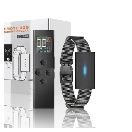 Ultra-Thin Smart Dog Training Collar with Color Screen Remote Rechargeable Anti-Bark Shock Collar