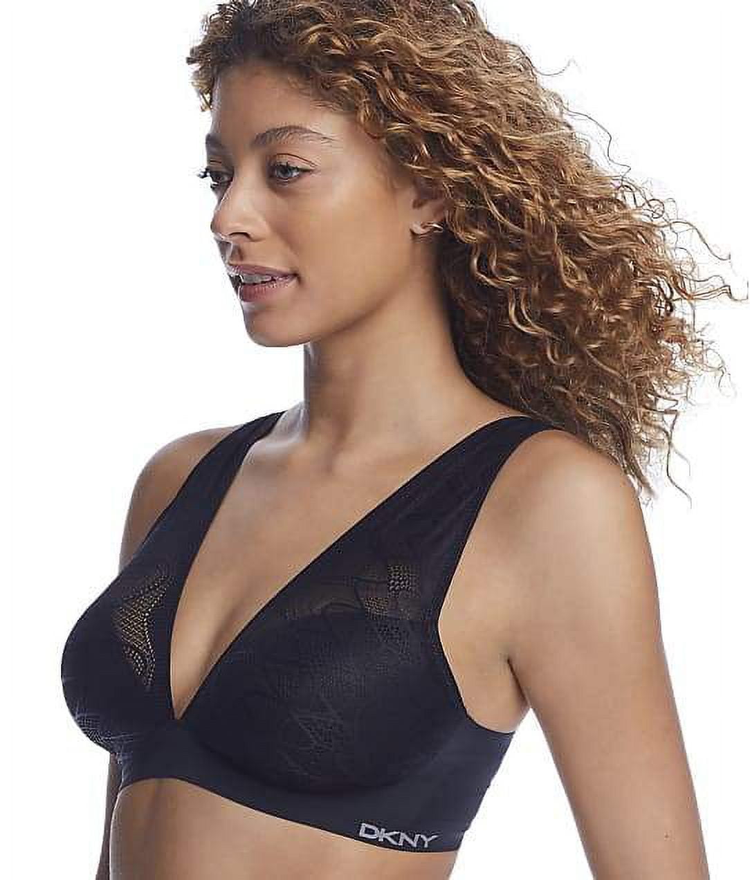 DKNY womens Pure Lace Bralette Bra, Cashmere, Small US at  Women's  Clothing store