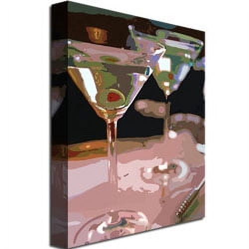 Trademark Art "Two Martini Lunch" Canvas Wall Art by David Lloyd Glover