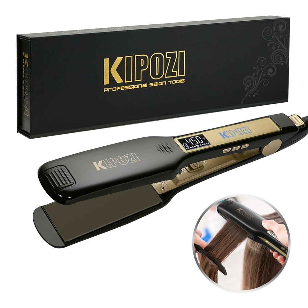 KIPOZI Professional Titanium Flat Iron 1.75 inch Wide Plate Hair