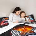 thumbnail image 5 of Homewish Race Car Full Size Comforter Sets,Speed Extreme Sport Bedding Comforter Set,Classic White Black Checkered Bedding Sets For Boys,Luxury Bedroom Decor Reversible,3 Pieces, 5 of 8