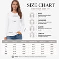 thumbnail image 7 of QUALFORT Women's Long Sleeve Shirts, 100% Cotton Crew Neck Long Sleeve T Shirt for Women, Soft Lightweight Casual Basic Cotton Top, White M, 7 of 7