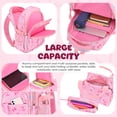thumbnail image 7 of Kids School Backpack Set for Girls, 3 in 1 School Bag with Lunch Bag & Pencil Case for Primary Middle Students - Pink, 7 of 7