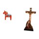 thumbnail image 5 of Figura de escritorio,Estatua de caballo Dala tradicional sueca,artesanía,Figura creativa de caballo de Dalecarlian,Estatua católica,Colección religiosa de figuras de estatuas de la Madre, 5 of 8