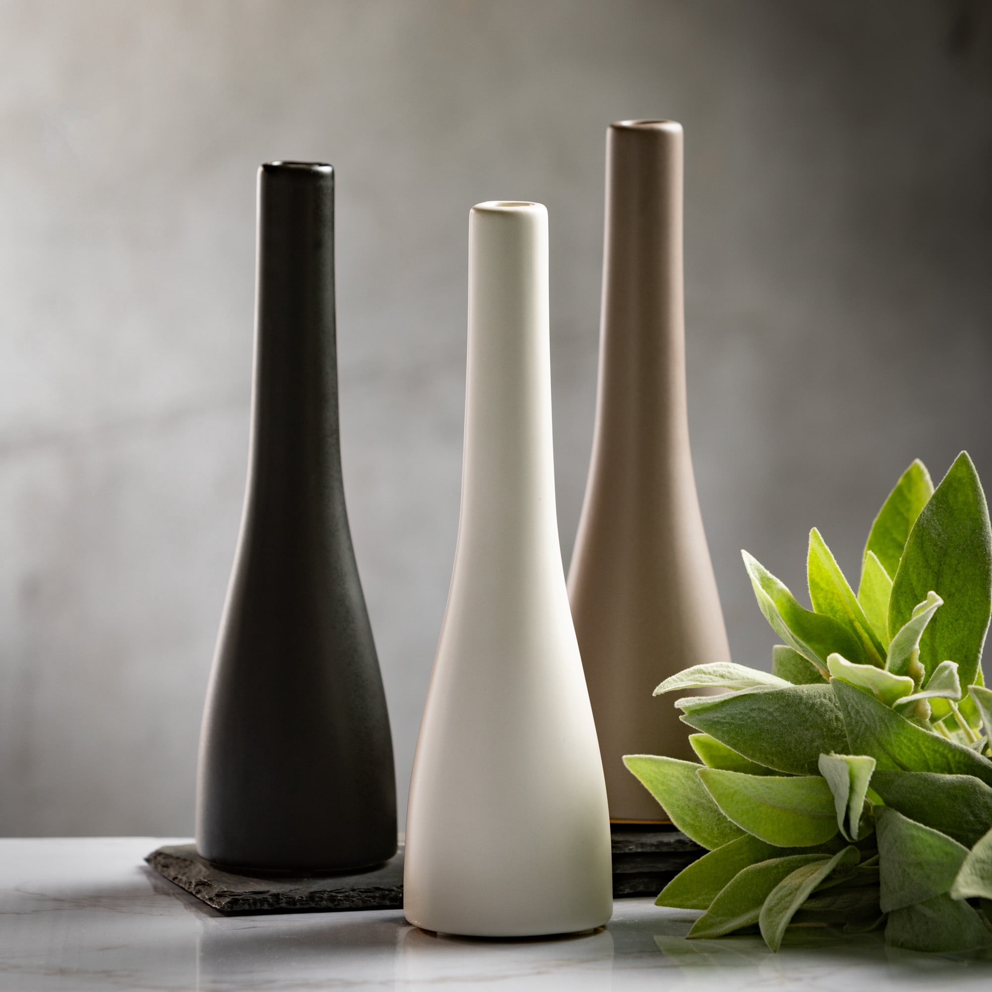 Sullivans Neutral Slim Ceramic Vase Set of 3, 8.5"H Multicolored