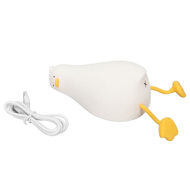 Luz Nocturna De Pato Plano Acostado, 3 Niveles De Brillo, Linda Luz Cálida, Lámpara De Luz Nocturna LED para Acampar, Dormitorio, Oficina