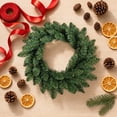 thumbnail image 4 of Miwamany Artificial Christmas Pine Wreath 18Inch, Full Realistic Needle Front Door Wreath, Indoor Outdoor Xmas Home Wall Window Decorative Garland, 4 of 7