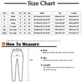thumbnail image 3 of Wycnly Pants for Women Trousers for Women Vintage Cotton Linen Plus Size Loose Straight Leg Pants Fashion Sunflower Print Elastic Waist Long Pants with Pockets, 3 of 4