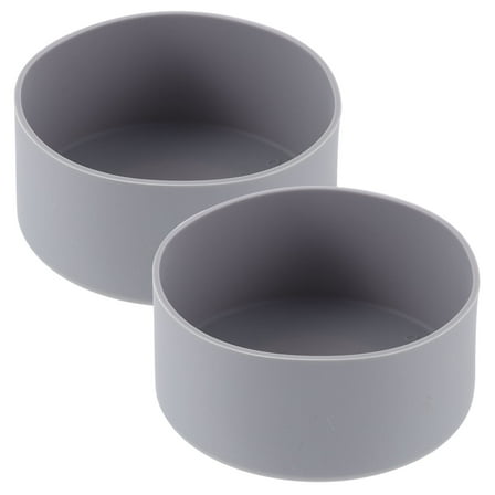 SEWCHICS 2-Pack Grey Silicone Baby Bottle Sleeves Anti-Scald Protective Collision Covers