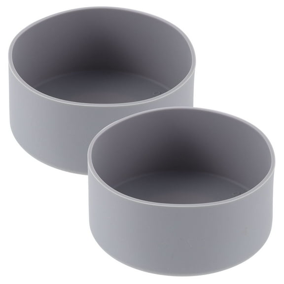 SEWCHICS 2-Pack Grey Silicone Baby Bottle Sleeves Anti-Scald Protective Collision Covers