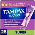 thumbnail image 2 of Tampax Radiant Tampons with LeakGuard Braid, Super Absorbency, Unscented, 2 of 23